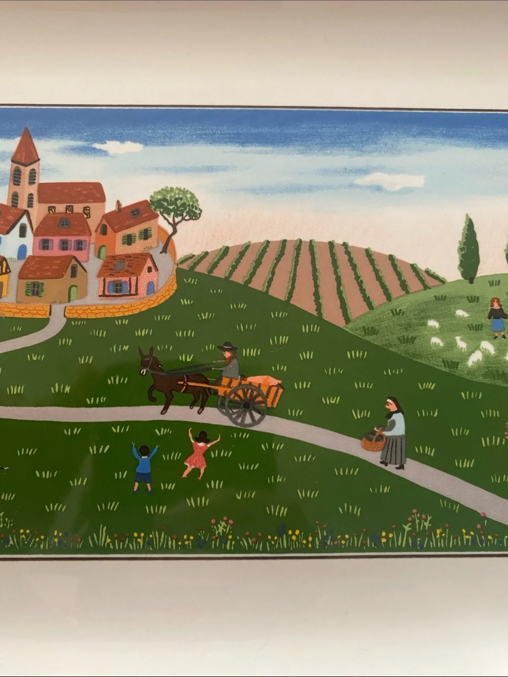 Villeroy & Boch Design Naif sandwich tray village scene by artist Gérard Laplau